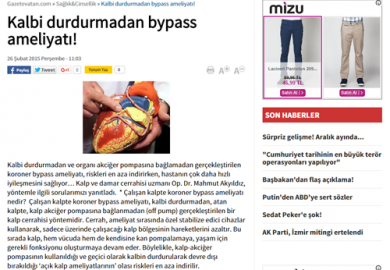 Kalbi durdurmadan bypass ameliyatı! (26.02.2015)